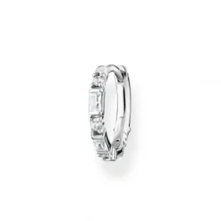 Thomas Sabo Ohrringe-Einzel Creole Weisse Steine Silber - CR666-051-14