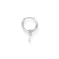 Thomas Sabo (Kette mit) Herz-Einzel Creole mit Herz Anhänger Silber - CR717-001-21