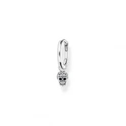 Thomas Sabo Ohrringe-Einzel Creole mit Totenkopf Anhänger Silber - CR706-643-14