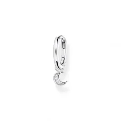 Thomas Sabo Ohrringe-Einzel Creole mit Mond Anhänger Silber - CR708-051-14
