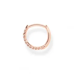 Thomas Sabo Ohrringe-Einzel Creole Weisse Steine Roségold - CR659-416-14