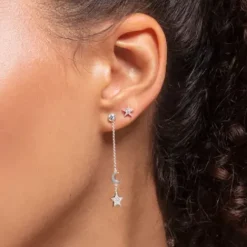 Thomas Sabo Ohrringe-Einzel Ohrstecker Stern Silber - H2134-051-14