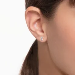 Thomas Sabo Ohrringe-Einzel Ohrstecker Mond Pavé Silber - H2133-051-14