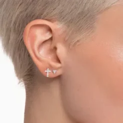 Thomas Sabo Ohrringe-Einzel Ohrstecker Kreuz - H2131-051-14