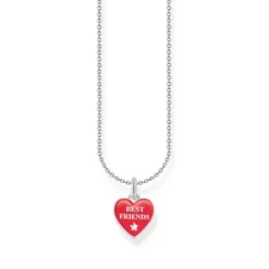 Thomas Sabo (Kette mit) Herz-Halskette mit Best Friends Anhänger Silber - KE2237-007-10-L45V
