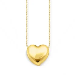 Thomas Sabo (Kette mit) Herz-Halskette mit Anhänger in Herzform vergoldet - KE2276-413-39-L45V