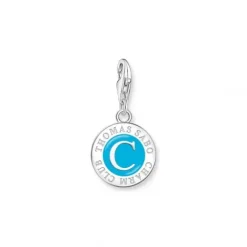 Thomas Sabo Charms/Beads-Member Charm türkiser Charmista Coin Silber - 2098-007-17
