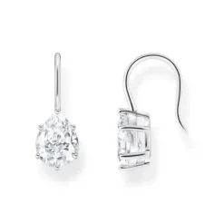 Thomas Sabo Ohrringe-Ohrhänger mit weissem Zirkonia Tropfen Silber - H2290-051-14