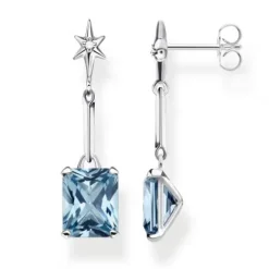 Thomas Sabo Ohrringe-Ohrringe Blauer Stein Mit Stern - H2115-644-1