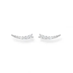 Thomas Sabo Ohrringe-Ohrringe Ear Climber Weisse Steine Silber - H2158-051-14