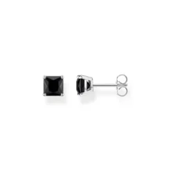 Thomas Sabo Ohrringe-Ohrstecker mit Schwarzem Stein Silber - H2174-024-11