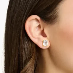 Thomas Sabo Ohrringe-Ohrstecker mit Weissem Stein Vergoldet - H2201-414-14