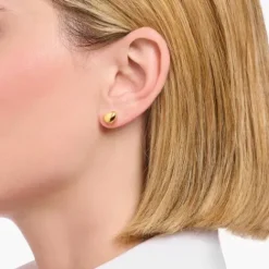 Thomas Sabo Ohrringe-Ohrstecker organisches Design vergoldet - H2307-413-39