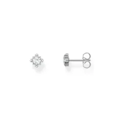 Thomas Sabo Ohrringe-Ohrstecker Vintage mit weissem Stein Silber - H2311-051-14