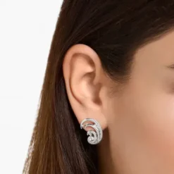 Thomas Sabo Ohrringe-Ohrstecker Welle mit Weissen Steinen - H2225-051-14