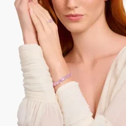 Thomas Sabo Armbänder-Tennisarmband mit pinkfarbenen Steinen Silber - A2140-051-9-L19V