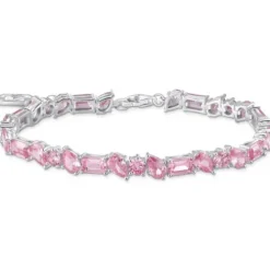 Thomas Sabo Armbänder-Tennisarmband mit pinkfarbenen Steinen Silber - A2144-051-9-L19V