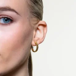 Xenox Ohrringe-Curb Creolen - XS91681G