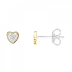 Xenox (Kette mit) Herz-Love Story Ohrstecker - XS3414GN