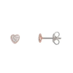 Xenox (Kette mit) Herz-Love Story Ohrstecker - XS3737RN