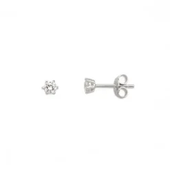 Xenox Ohrringe-Silver Circle Krappe Ohrstecker - XS7382